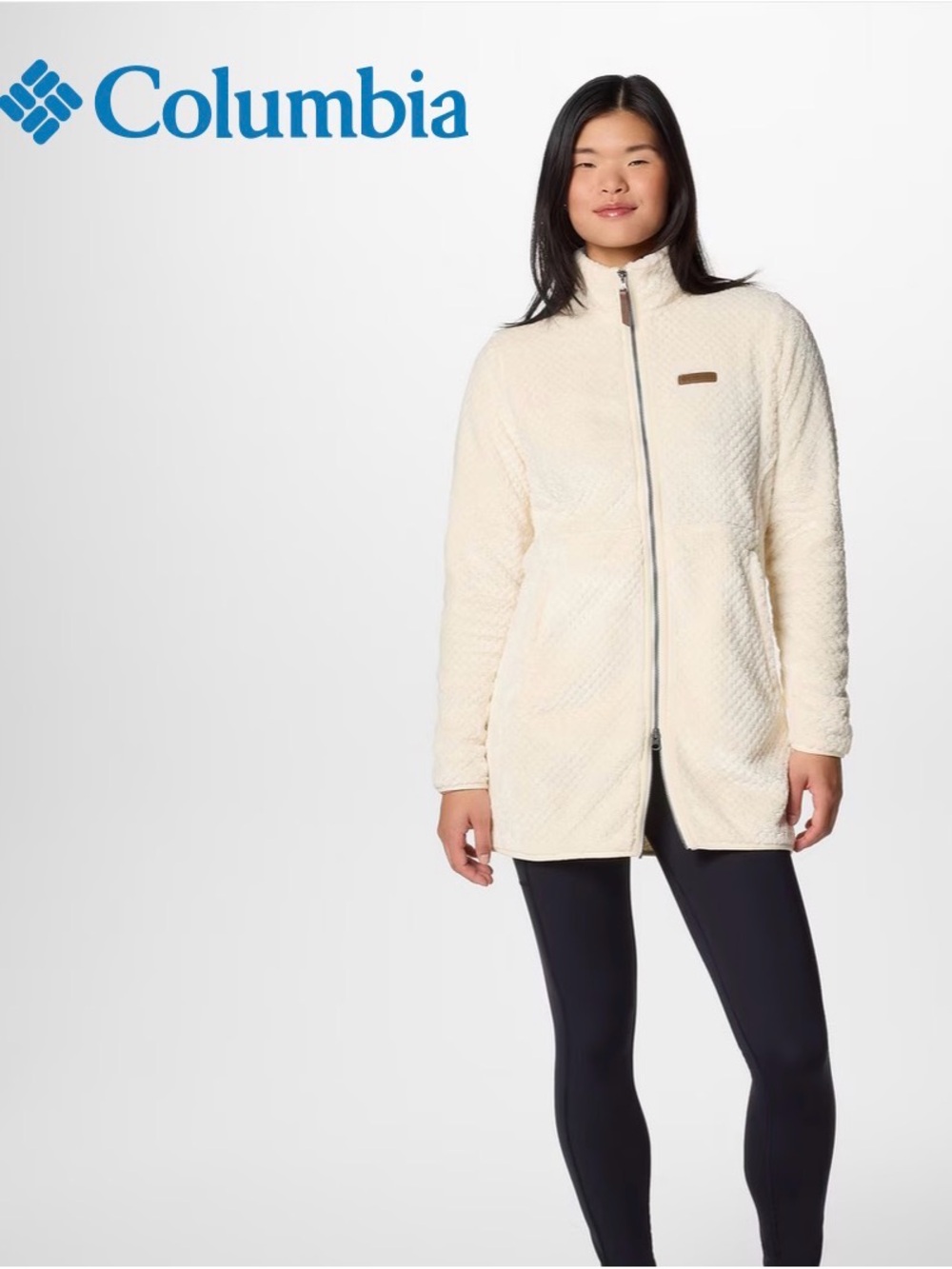 Columbia Cream Women's Fire Side Long Full Zip Fleece Jacket